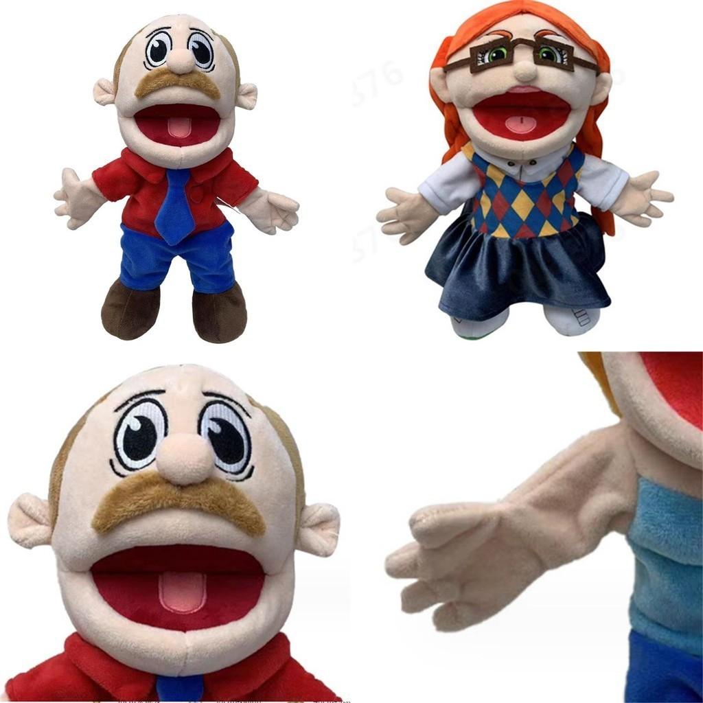 Marionnette à main en peluche pour enfant cartoon bouche ouverte pour l'interaction parent-enfant et cadeau d'éducation précoce Personnages)