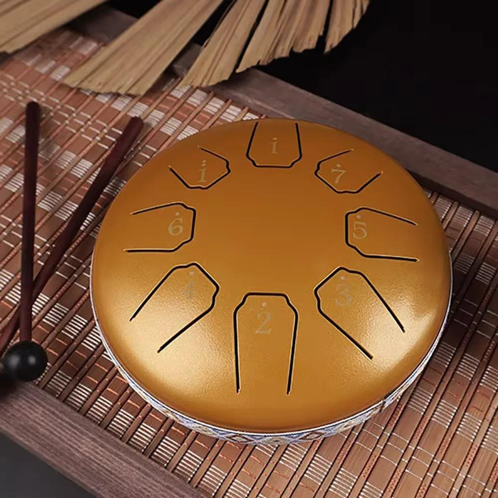 6 Inch 8 Note Drum Musical Percussion Instruments Portable Meditation Sound Therapy Accessories Lotus Drums