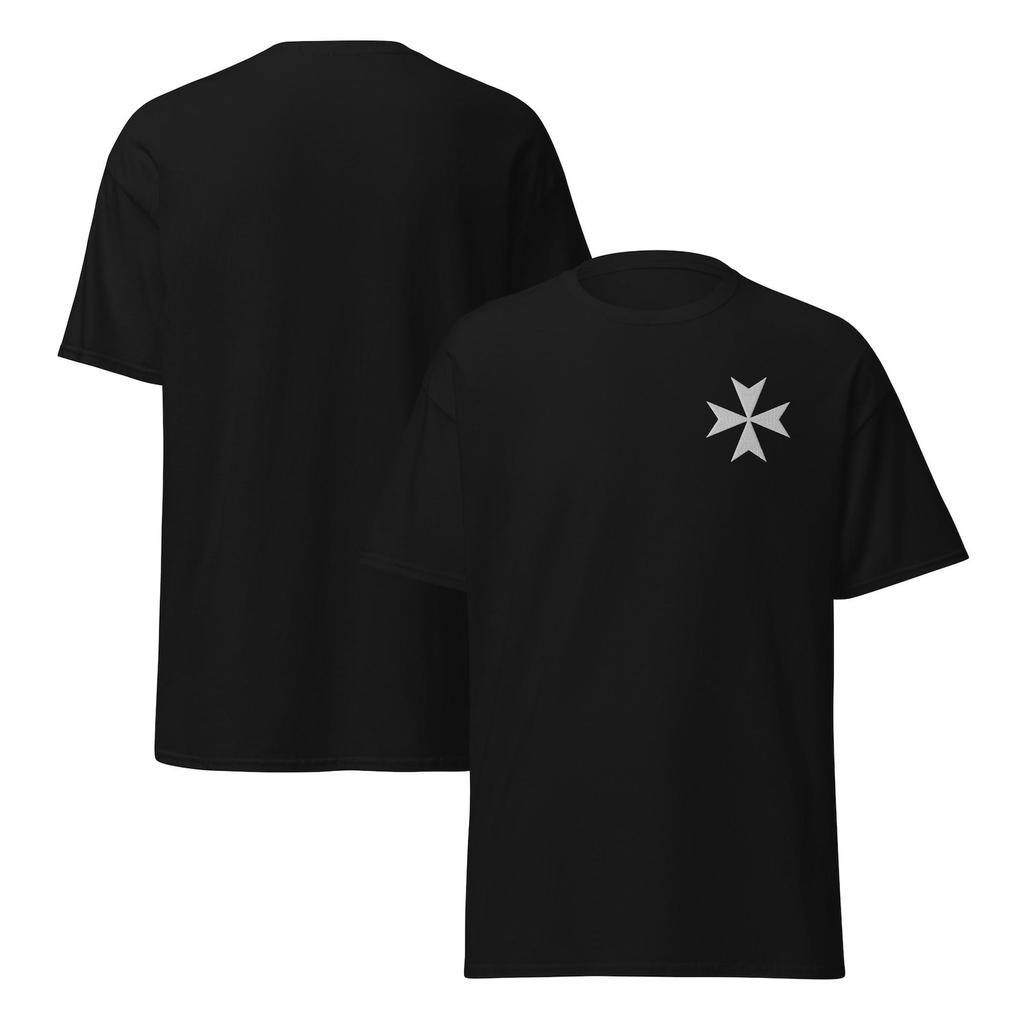 Knights Hospitaller of Saint John of Jerusalem (eight-pointed cross) Emboidered T-Shirt