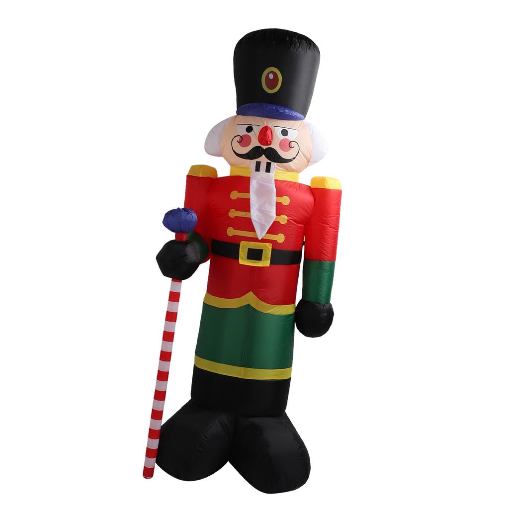 Inflatable Christmas Soldier 7.9ft Polyester Fiber Reusable Waterproof Blow Up Soldier for Outdoor