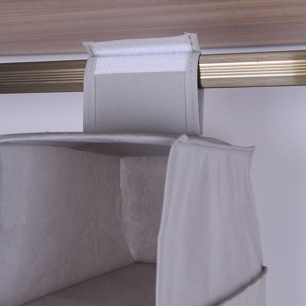 Non-woven Shoe Storage Rack Clear Sundry Hanger Pouch Foldable 10 Layer Hanging Bag  Bedroom