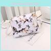 Stylish Ladies Shoulder Bag With Flower Print Durable Nylon Lining Neutral Gender