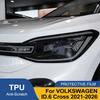 Smoke Black Pre Cut Car Headlight Protective Film For Volkswagen ID.6 Cross 2026-2026 Anti-Scratch High-Gloss Vinyl Wrap Kit