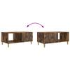 Coffee Table Smoked Oak 90 X 50 X 40 Cm Wood Based Material
