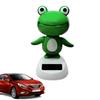 1pc Solar Powered Shaking Head Toy Frog Auto Interior Dashboard Decoration Shaking Frog Car Ornaments Dashboard Decor
