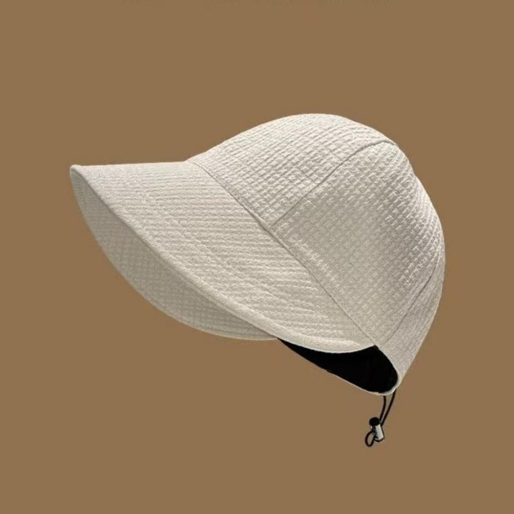Summer Sun Hat Foldable Wide Brim Women Bucket Hat Adjustable Outdoor Beach Panama Caps Ponytail Fisherman Cap