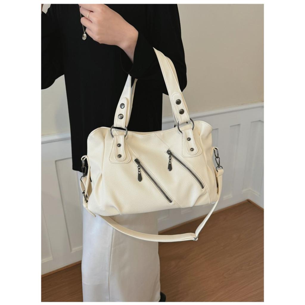 Xeie Thuk Handbag Women PU Leather Multi Pocket Daily Casual