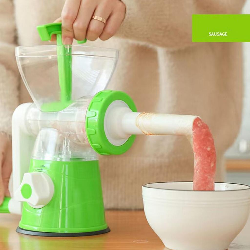 Manual Meat Mincer Food Processor Grinder Portable Blender Sausage Maker Stuffer Stainless Steel for Beef Fish Pork