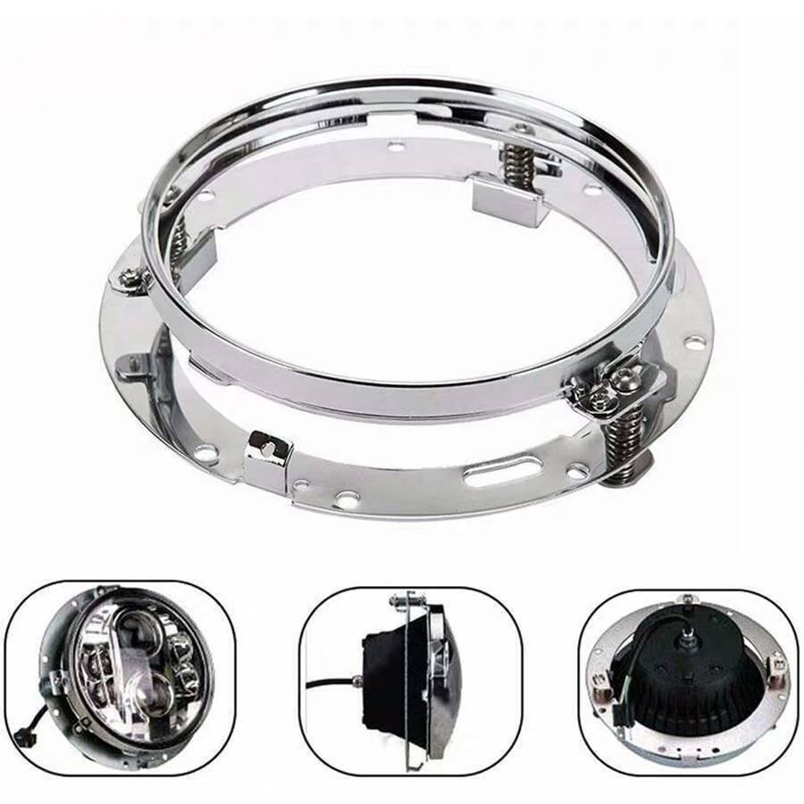 7  inch Chrome LED Headlight  Ring Mounting Bracket fit For Harley Street Glide