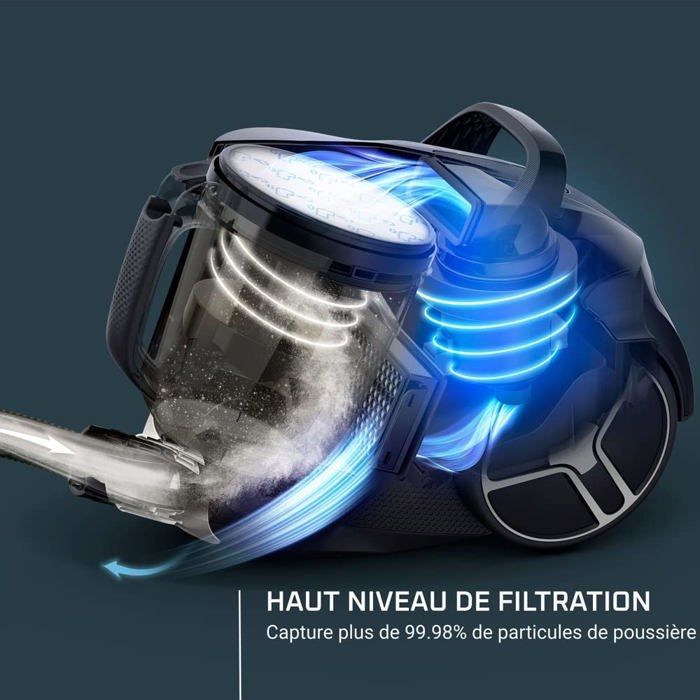 Aspirateur Sans Sac - Rowenta - RO4B23 - 900 W - 2,5 L - Filtration Cyclonique 3 Niveaux