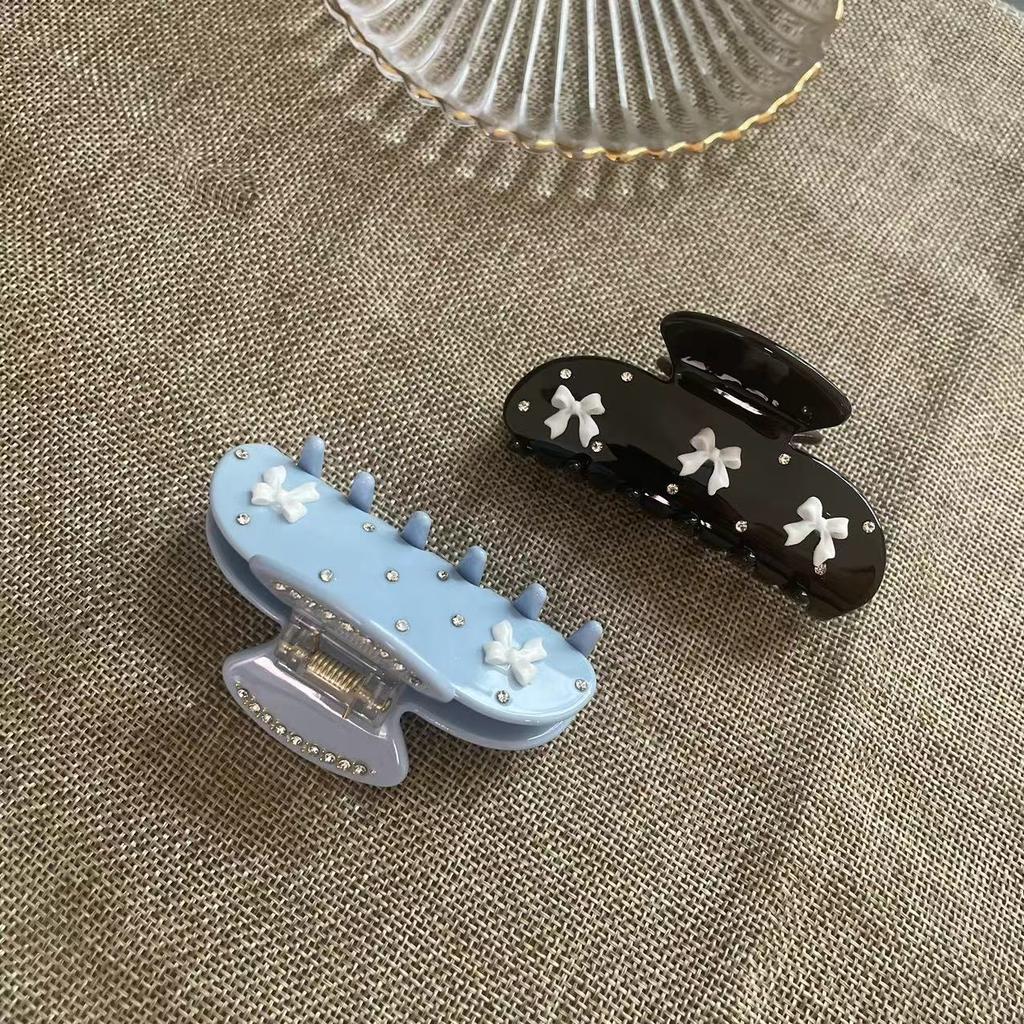 Sweet Bow Flower Hair Claw Clip for Women Girls Bowknot Ribbon Y2k Shark Hair Accessories Fashion Crab Clip