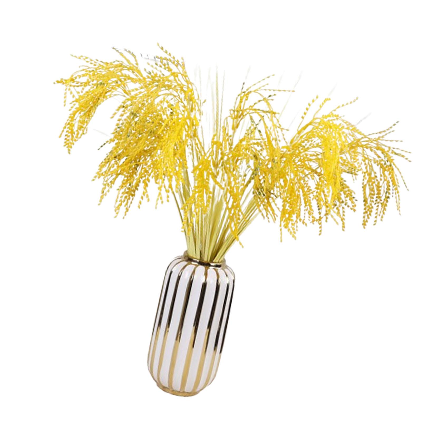 

Artificial Simulation Wheat Stalks Fake Flowers Golden Sunshine Color Home Decor Simulated Ear Of Wheat for Farmhouse
