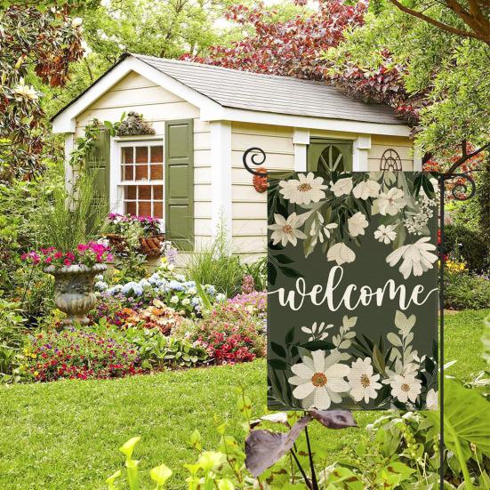 Spring Summer Floral Garden Flag 12x18 Inch Vertical Double Sided Colorful