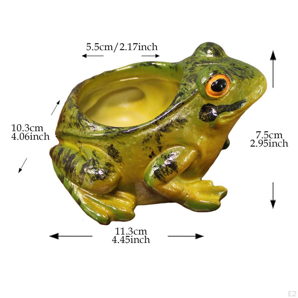 Resin Frog Planter Shaped Flower Pot Home Decoration Artwork Decorative Plant Creative