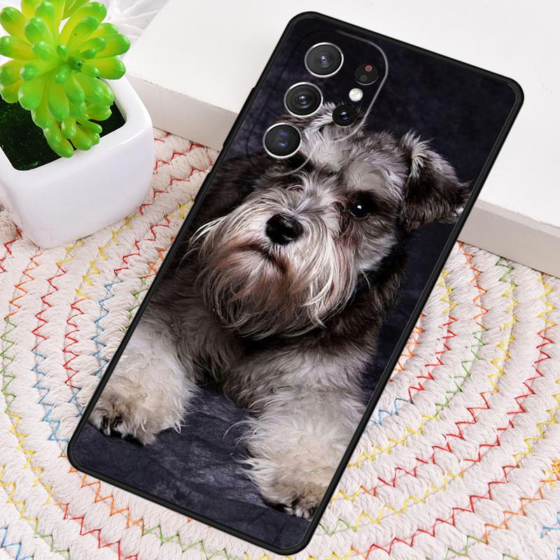 Lovely Dogs Schnauzer Silicone Phone Case For Samsung Galaxy note 10 pro S26 S25 S24 S23 S22 S21 Plus S25Ultra Capa Cover