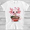 Kawaii Axolotl Ramen Nudel Japanischer Anime Lustiges Meme Geschenk T-Shirt M1145