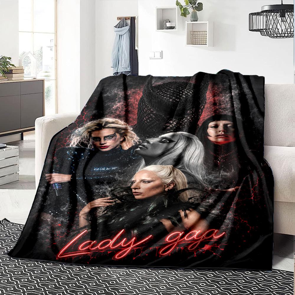 Gaga Print Flannel Blanket High Quality Warm Comfortable Cover for All Seasons Perfect for Gifts Home Decor