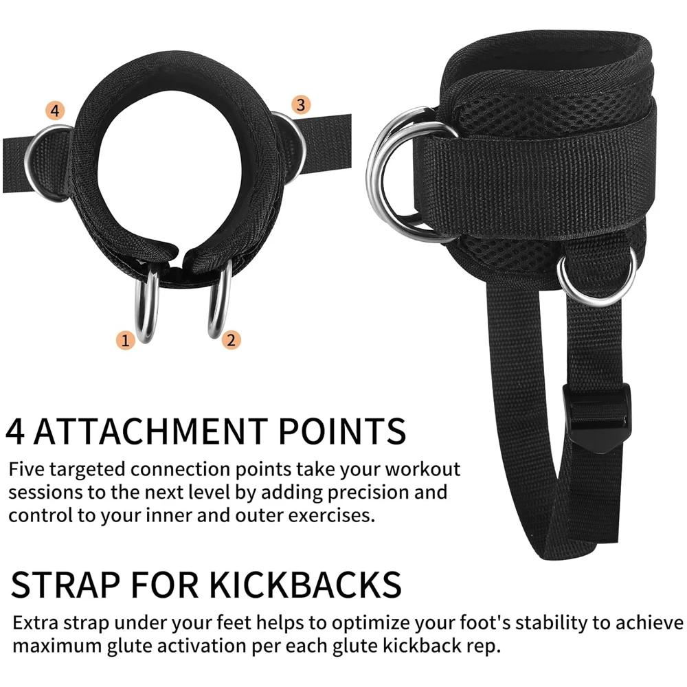 1/2Pcs Ankle Straps For Cable Machine Men And Women, Ankle Strap For Cable Machine Kickback, Ankle Attachment For Leg Extensions