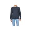 Calvin Klein Solid Color Letter Embroidered Crew Neck Long Sleeve Sweater Men Sweater Navy-Blue J326453-BAN