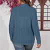 Women's Long Sleeve Cardigan with Pockets, Color Elegant Casual Open Front Jacket for Everyday Wear