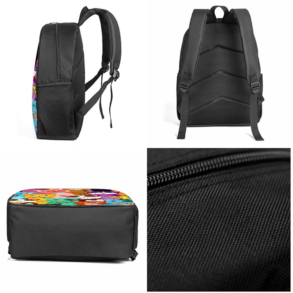 Cane Bassotto Carino Stampa Gatto Set 3 Pezzi Zaino con Borse a Tracolla, Astucci per Ragazzo/Ragazza Miglior Regalo Cartone Animato Studente Borse Scolastiche