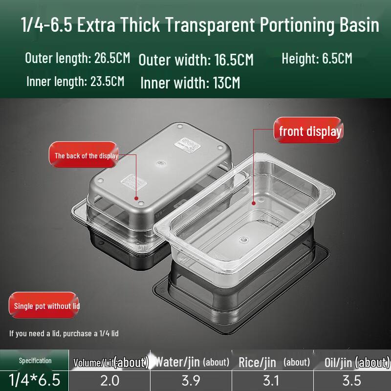 Commercial Acrylic Food Display Basin