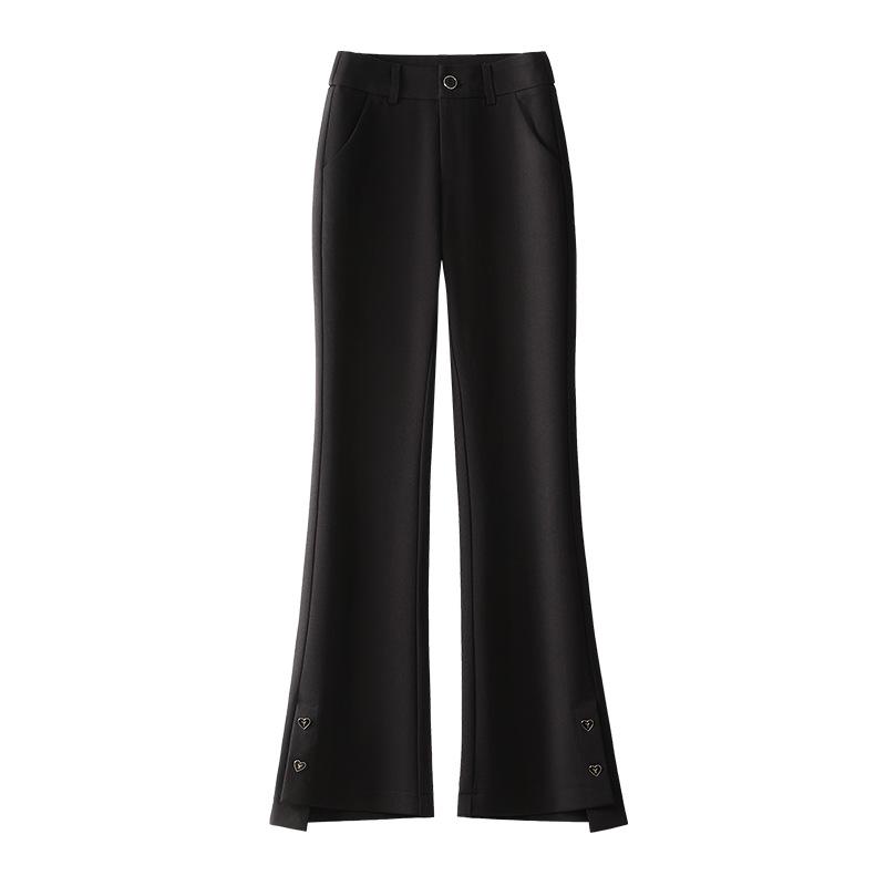 Women's High-Waist Slimming Micro-Flare Pants - 2025 Spring Collection: Versatile Slim-Fit Long Trousers