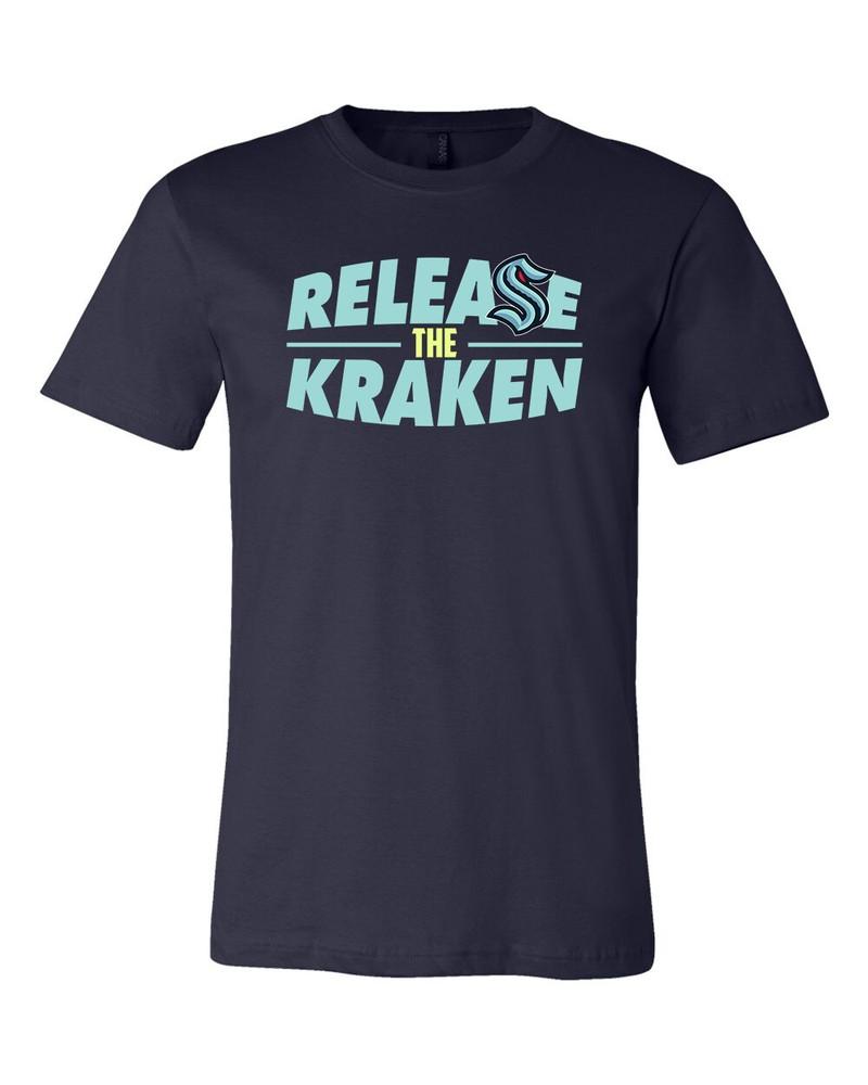 Seattle Kraken Release the Kraken Logo shirt S-6XL Tracking!! Unisex T-Shirt