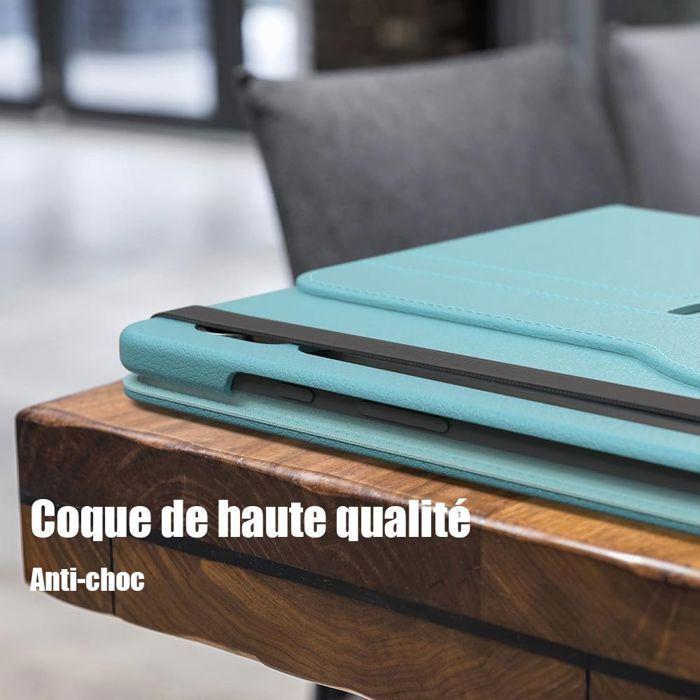 Coque + Verre Trempé - BOOLING - pour Samsung Galaxy Tab S9 - Protection 360° - Bleu - Cuir Synthétique