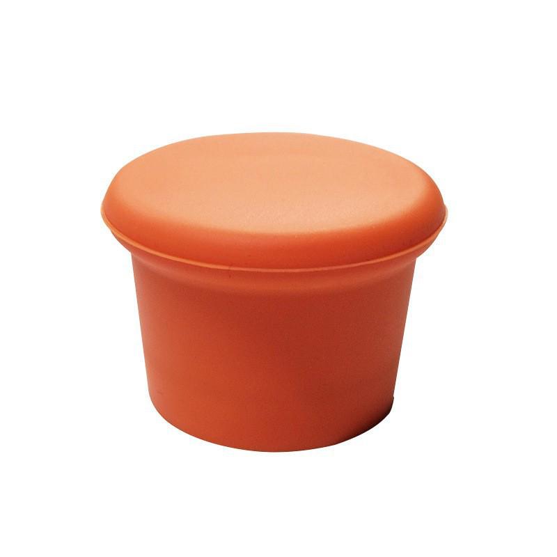 Customizable Silicone Wine Bottle Stopper - Red, Round Cap & Seal