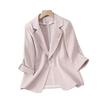 Women's Summer Seven-Sleeve Casual Blazer 2025 - Popular One-Button Jacket