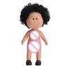 Girls Toy Curly Hair 14cm Bean Eye Vinyl Doll Dress Up Dark Skin Mia Potato Dolls Movable 14cm Action Figure Body Children Gift