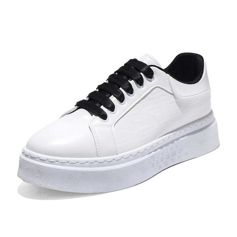 Autumn men's shoes breathable thick baseplate shoes men's heightening tide shoes student versatile sports and leisure shoes men's white shoes