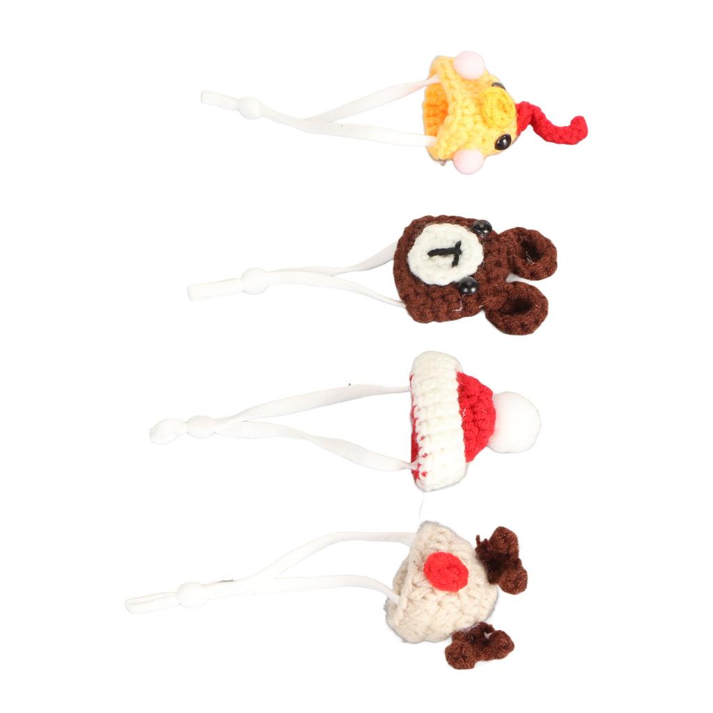 4 peças Chapéu Tricotado para Pequeno Animal Bonito Engraçado Moda Respirável Chapéu de Hamster com Alça Ajustável para Coelho Hamster Lagarto