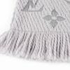Great LOUIS VUITTON Scarf Esharp Logomania With fringe wool Women M74742 Used