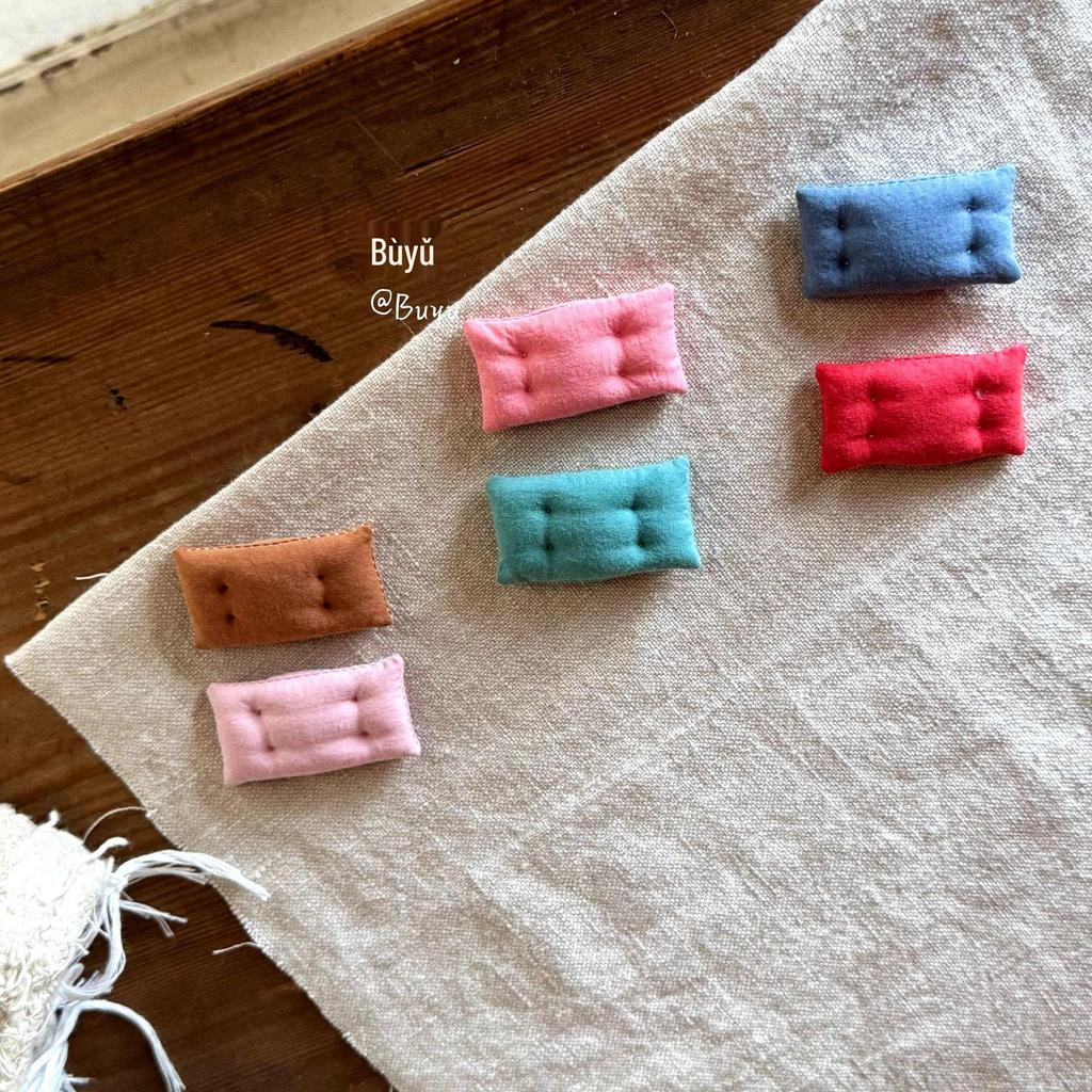 Nian Nian Colorful Fabric Square Hair Clip for Children