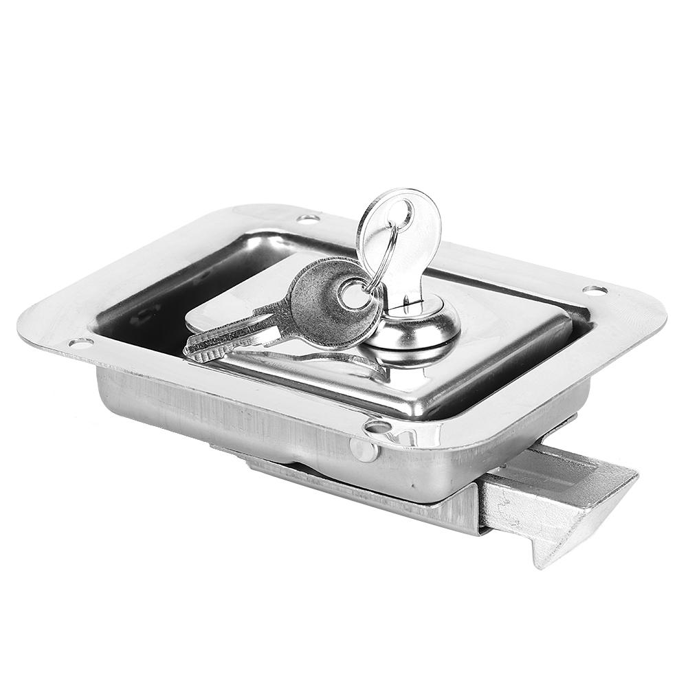 1 Pair Car Entry Stainless Steel Door Lock Latch Handle with Keys for RV Truck Toolbox