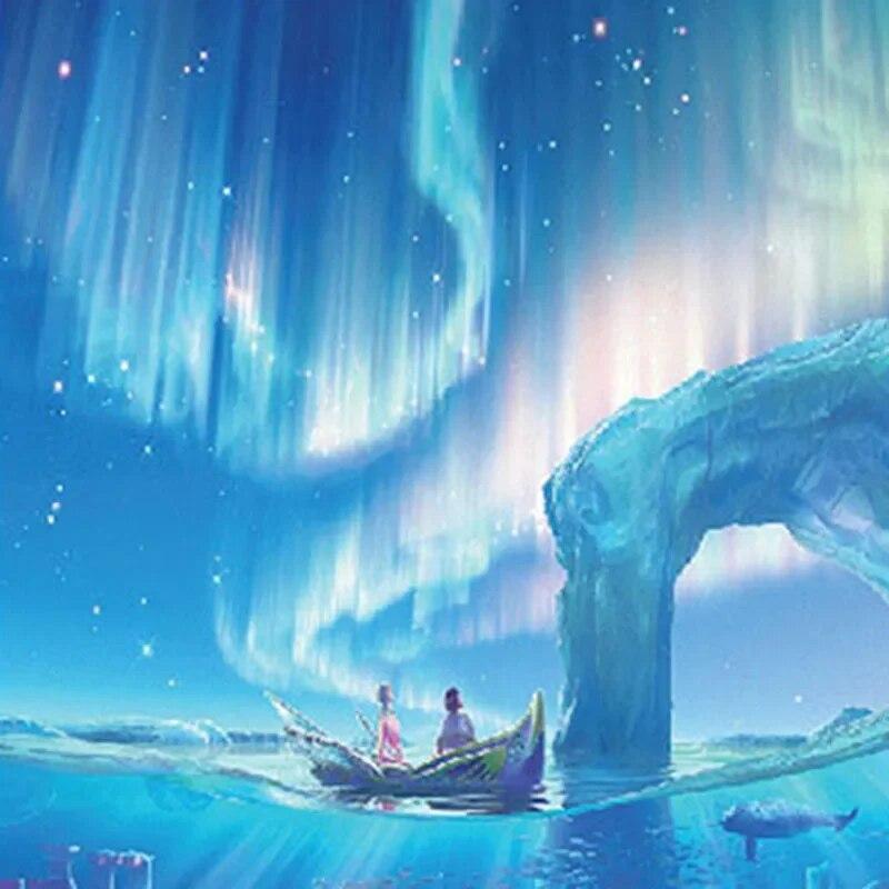 Northern Lights+Photo Frame 150 Mini Test Tube Puzzle World Famous Painting Series Travel Puzzle YC-M