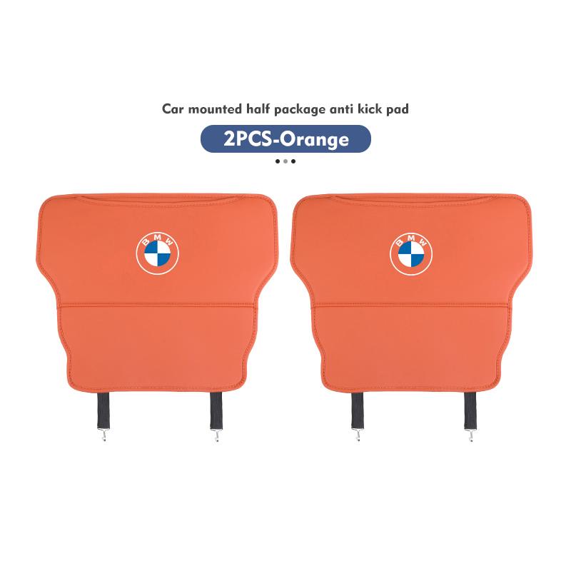 Car Seat Backrest Anti Kick Pad Rear Seat Storage Bag Accessories For BMW E90 E60 E46 E39 F30 F10 E87 X3 X4 X5 X1 G30 G20 cycr35