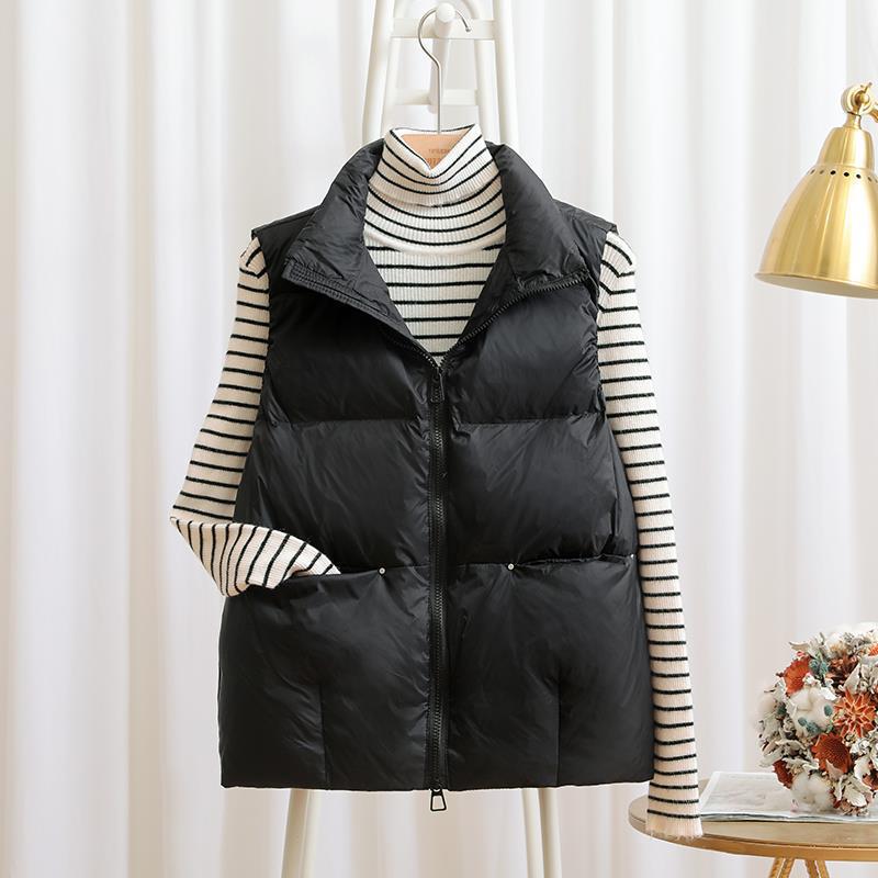 2023 Women's Trendy Loose Thickened White Duck Down Vest—Autumn/Winter Collection