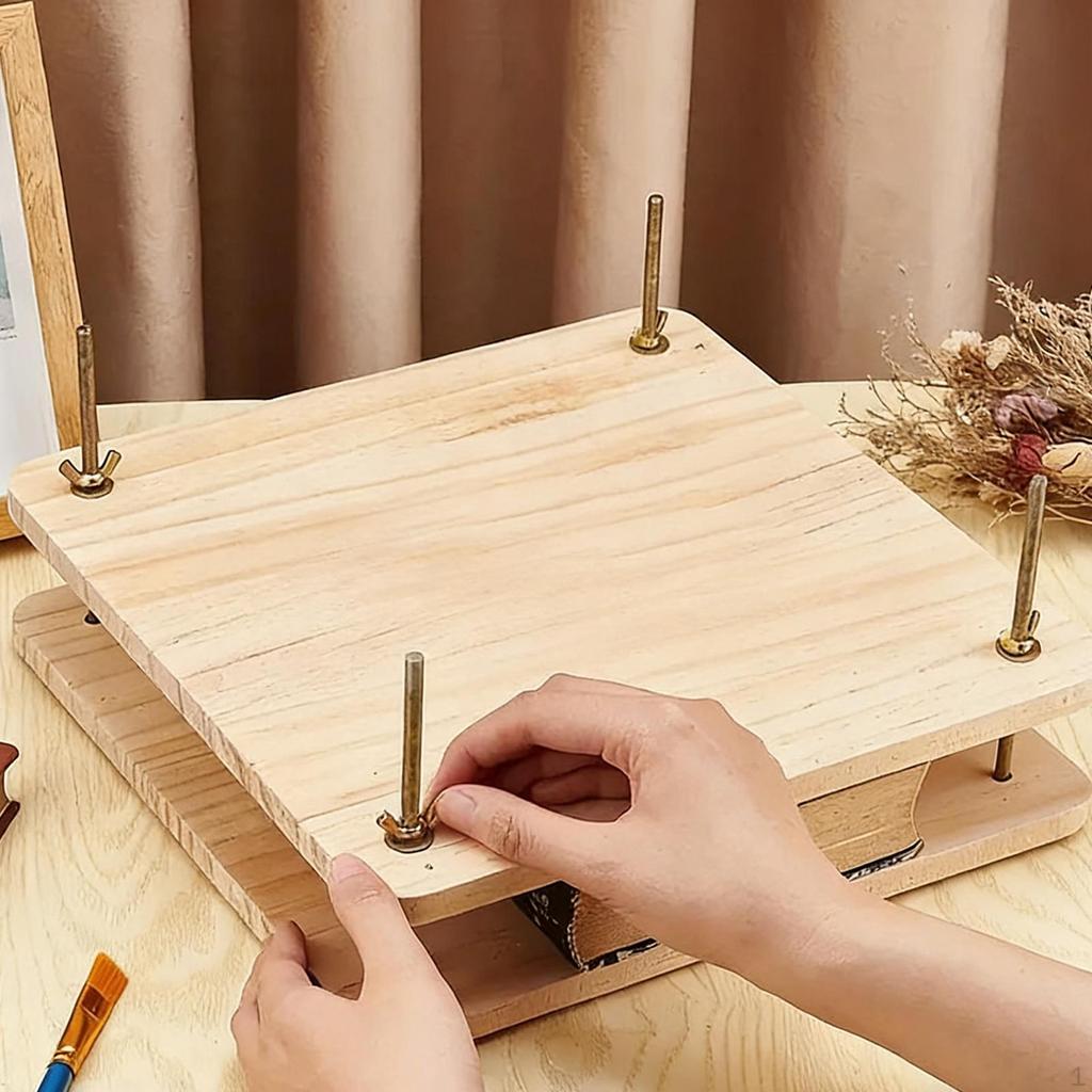 Adjustable Wooden Book Press Binding Bookbinding Supplies Paper for Photo Albums