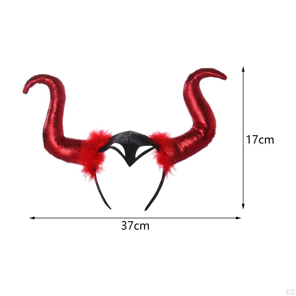 Devil Horns Headband for Women And Girls, Halloween Hair Hoop Costume Events