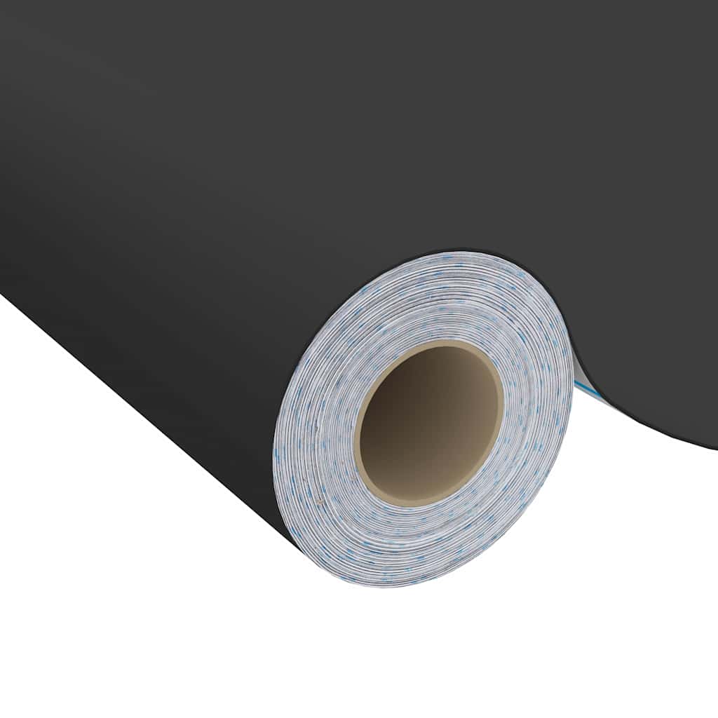 vidaXL Selbstklebende Möbelfolie Schwarz 500 x 90 cm PVC