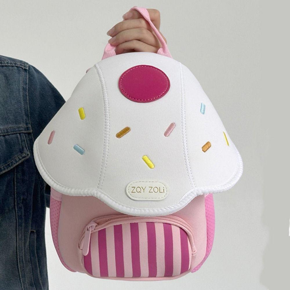 Double Shoulder Mushroom Backpack Large Capacity Student School Bag  Kids Gifts