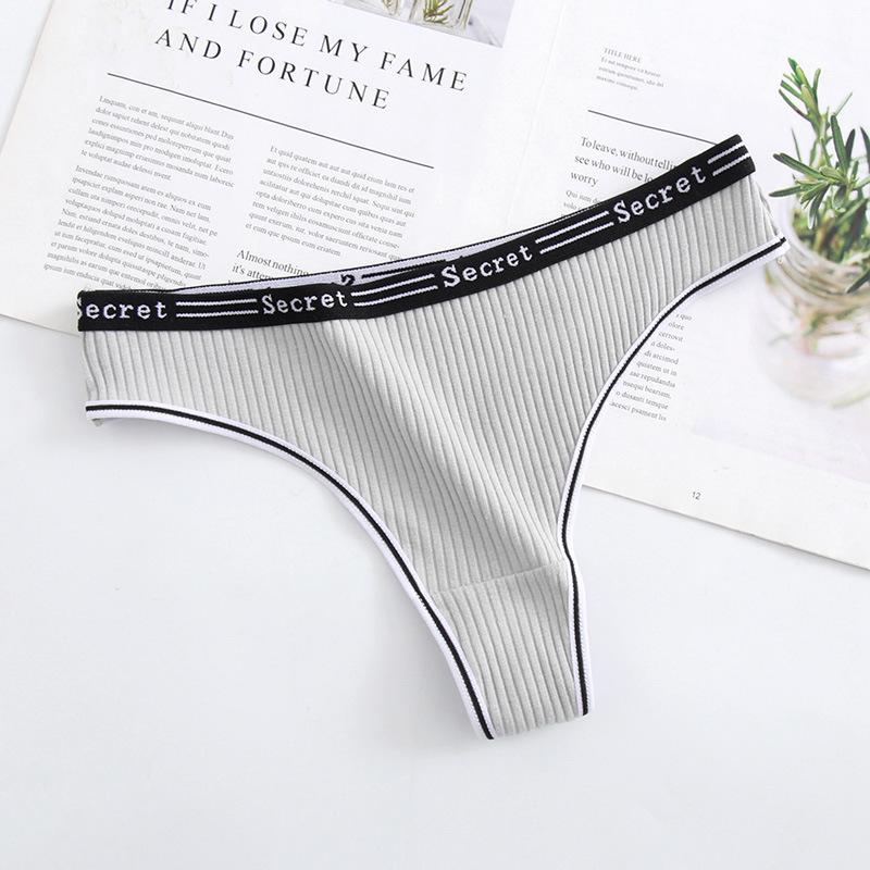 Women's Sexy Thong Thread Pure Cotton Crotch T Pants Women's Erotic Low Waist Underwear Panties