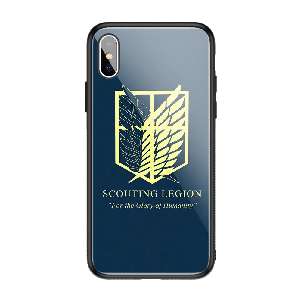 Attack On Titan Sticlă Securizată Fundas Husă Carcasă Pentru Iphone 11 12 13 14 Pro Max Mini 6 6s 7 8 14 Plus X Xr Xs Max Se2020