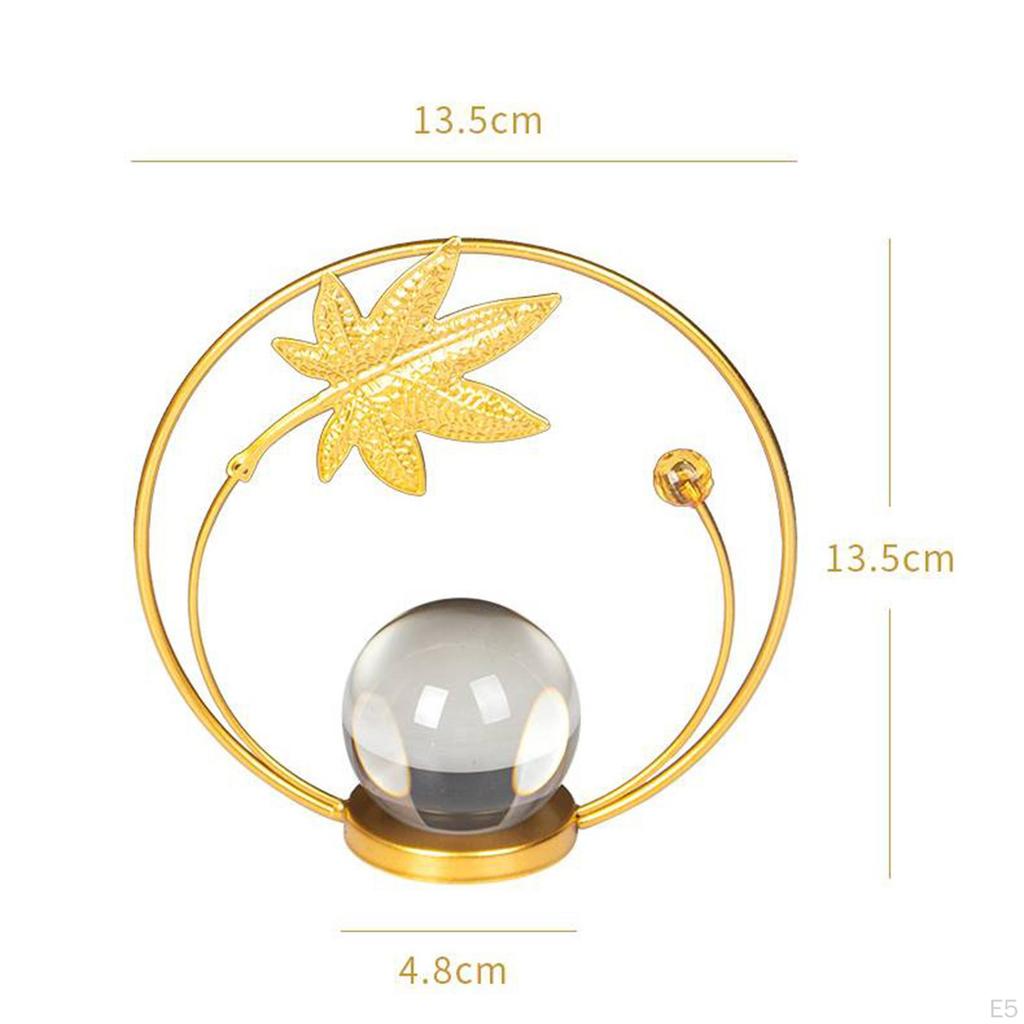 Sculpture Statue Crystal Ball Iron Art Desktop Decoration for Hotel Cabinet