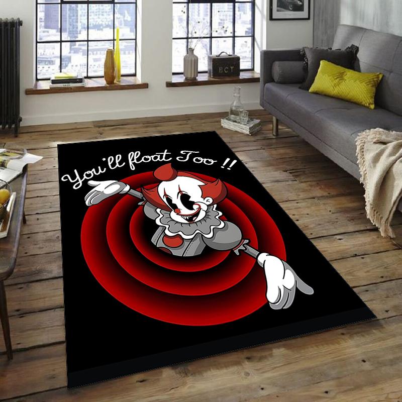 1pc Pennywise1 Design Area Rug - Non-Slip, Soft & Cozy Floor Mat for Living Room, Bedroom, Office - Indoor/Outdoor Decorative Carpet