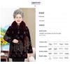 Grandma's Mink Velvet Coat with Fleece Lining, Thickened, for Middle-Aged & Elderly, Fur Collar, Warm Cotton-Padded Jacket.