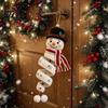 Decorazione Natalizia da Appendere Fai da Te Uncinetto Pupazzo di Neve Appendiporta Kit, Set Artigianale Festivo Fatto a Mano per Parete, Finestra, Festa di Capodanno Lavori a Maglia